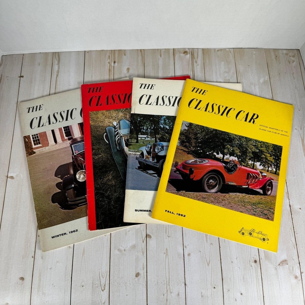 The Classic Car Magazine 1962 Full Year Set Vintage Auto‎ Club Quarterly